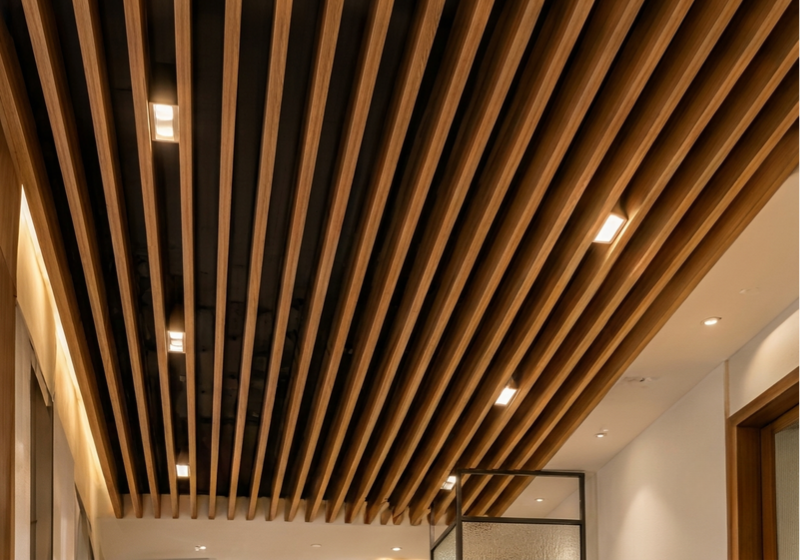 Wood Baffle Ceiling